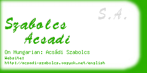 szabolcs acsadi business card